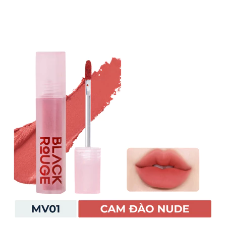 Son kem Black Rouge MV01 Peach Pudding /MV02 Strawberry Mochi /MV04 Best Cinnamon /MV05 Dried Persimmon/MV06 Bean Jam 4g