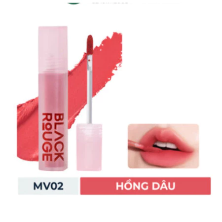Son kem Black Rouge MV01 Peach Pudding /MV02 Strawberry Mochi /MV04 Best Cinnamon /MV05 Dried Persimmon/MV06 Bean Jam 4g