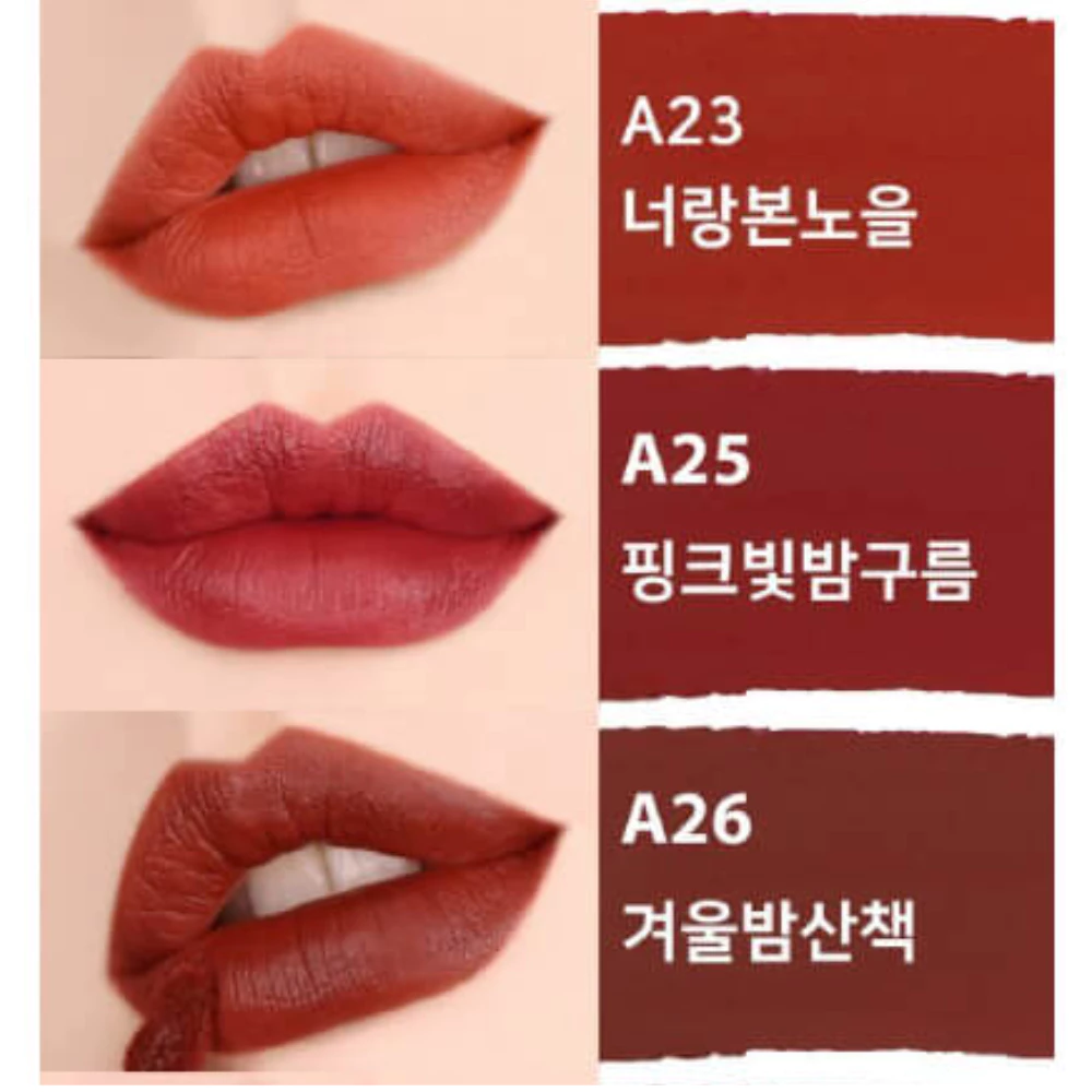 Son kem lì Black Rouge A23 Vintage Sunset /A25 Pink Pillow /A26 Winter Moon 4.5g