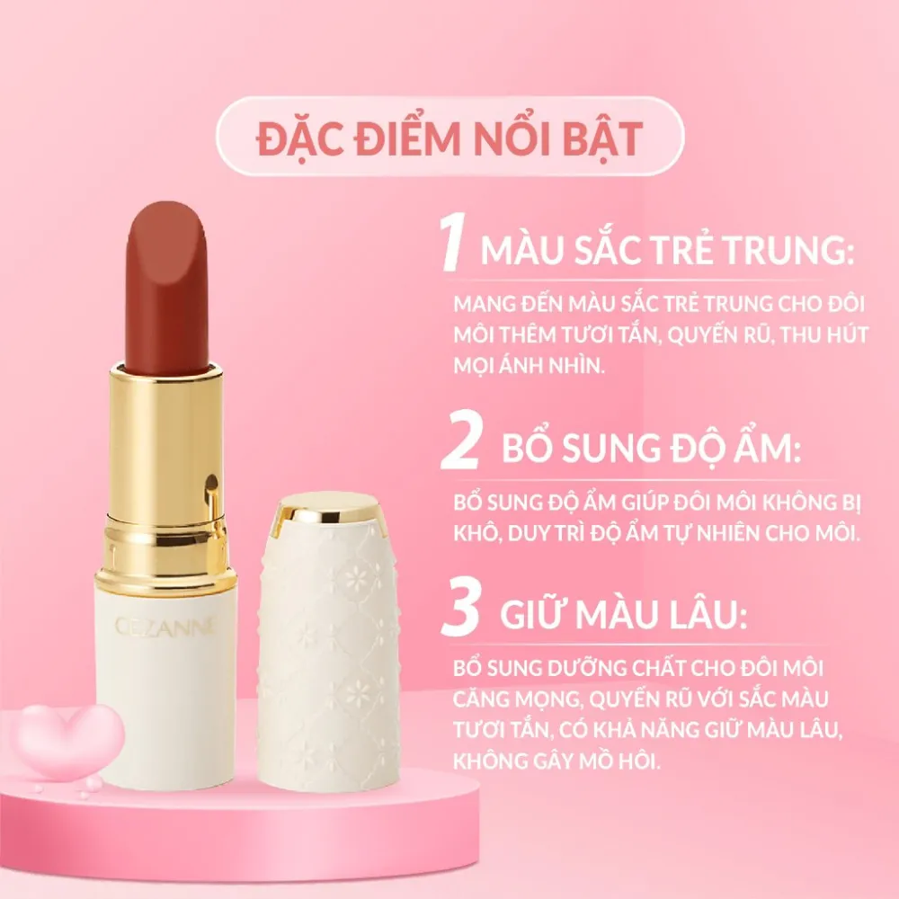 Son thỏi lì Cezanne 3.9g