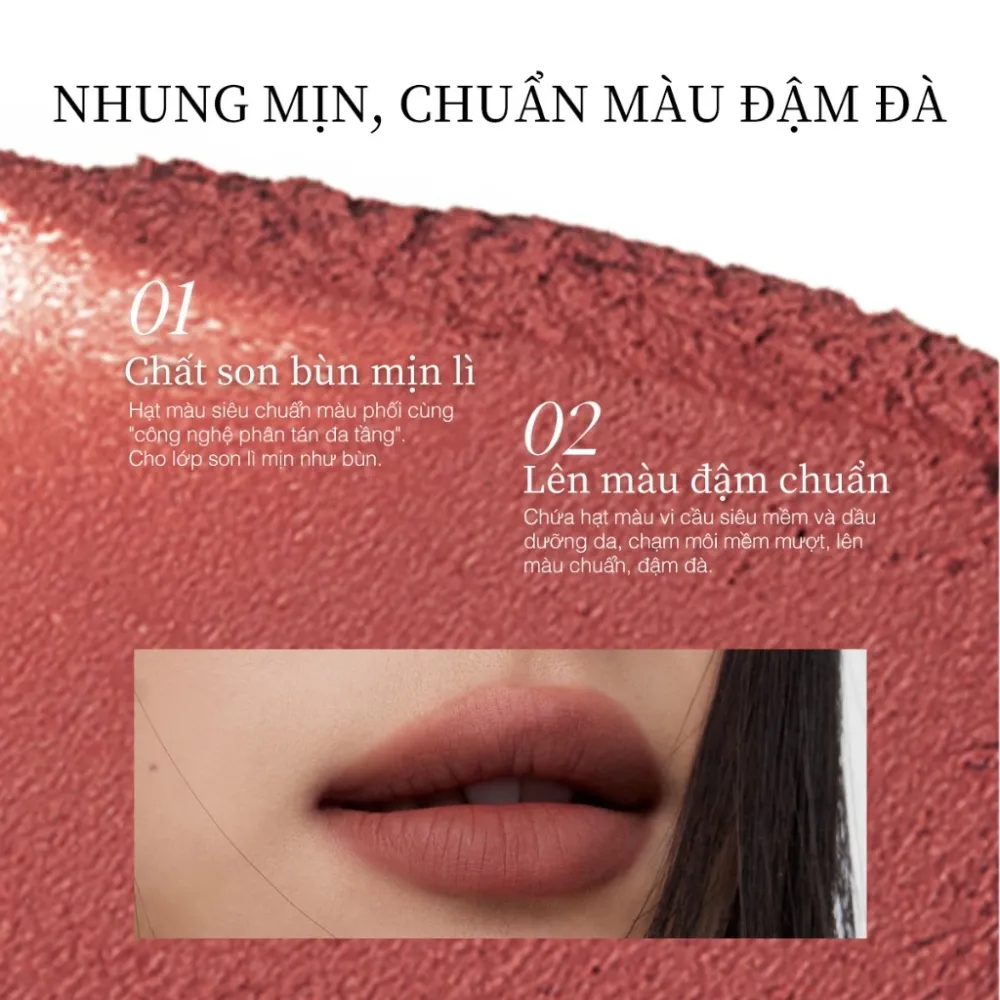 Son thỏi lì Joocyee Muddy nhẹ môi 3.2g (nhiều màu)