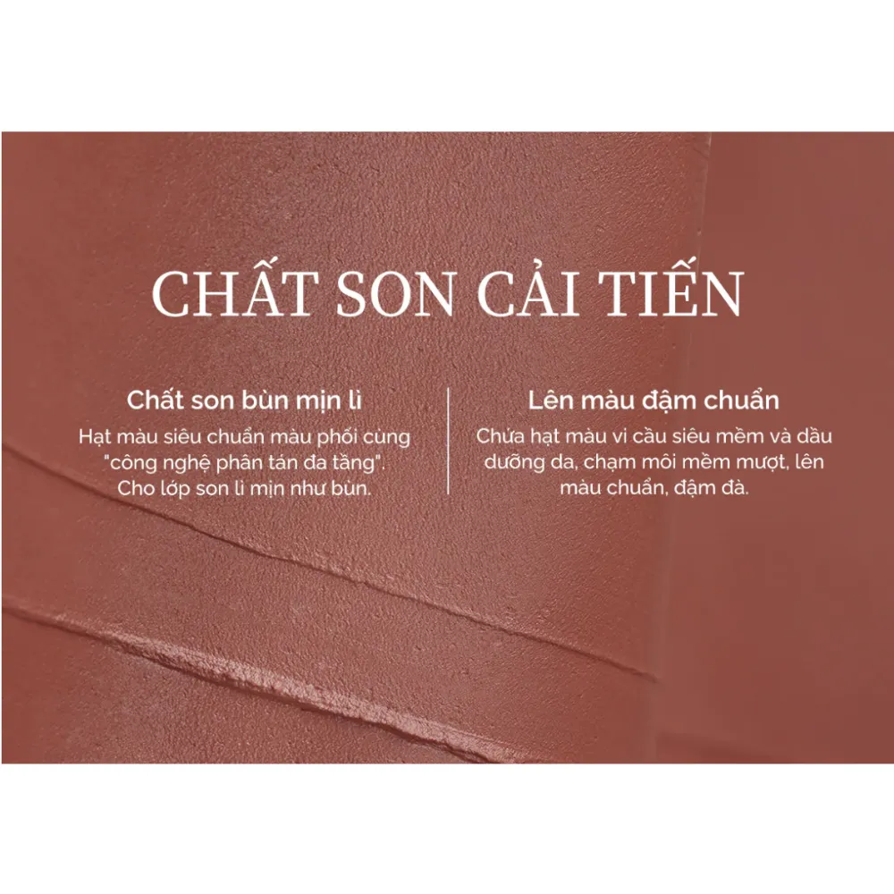 Son thỏi lì Joocyee Muddy nhẹ môi 3.2g (nhiều màu)