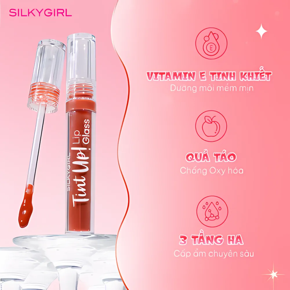 Son tint bóng Silkygirl Tint Up 3g