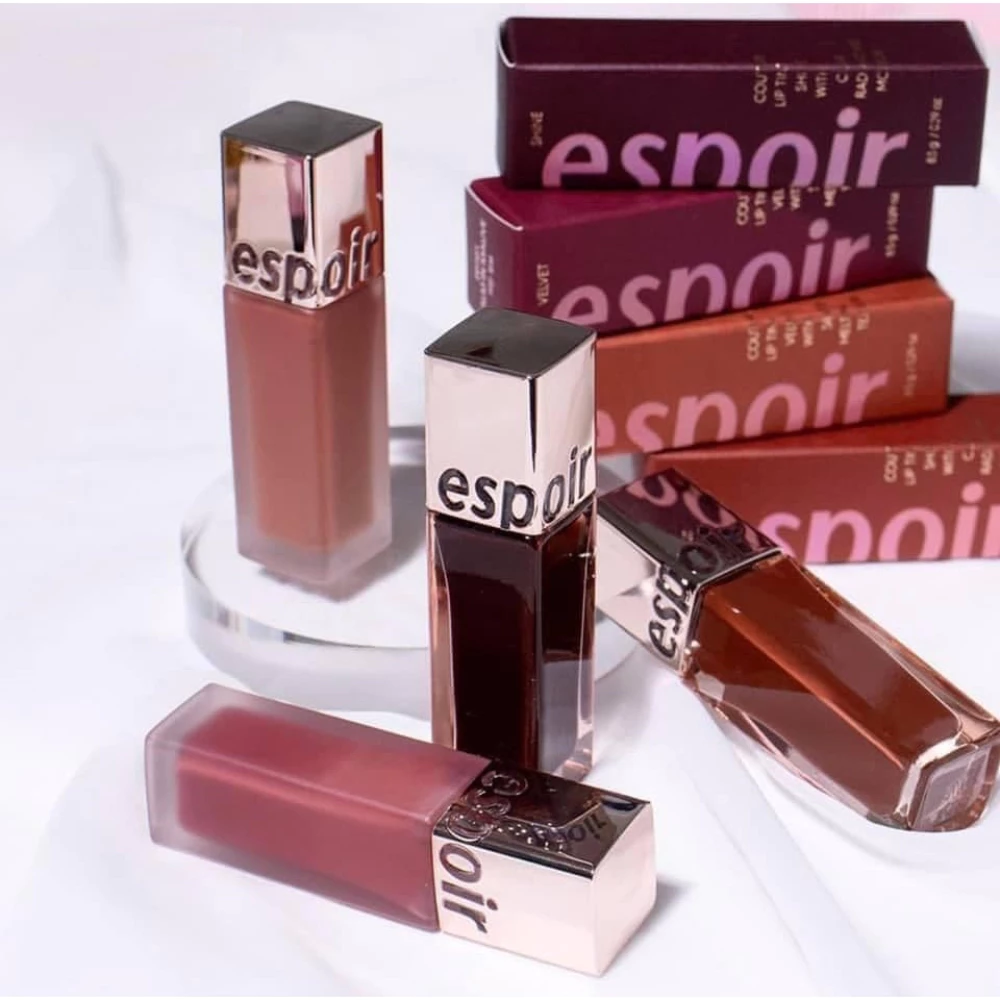 Son tint Espoir bóng lì 6 Nutty - Màu nâu đỏ đất/7 Vampy - Màu đỏ rượu 8.5g