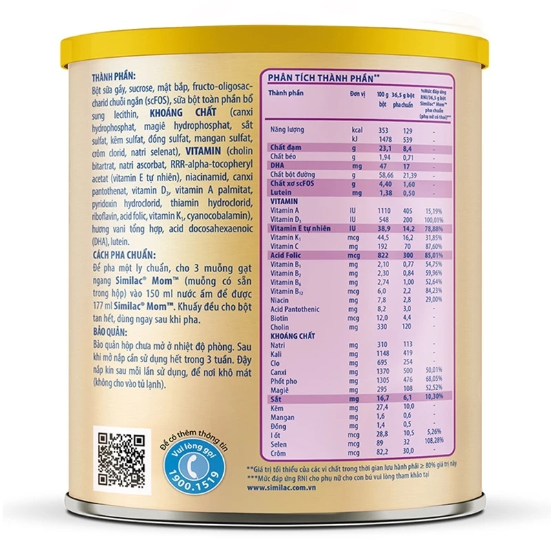Sữa bầu Similac Mom IQ Plus hương Vani 400g/ 900g