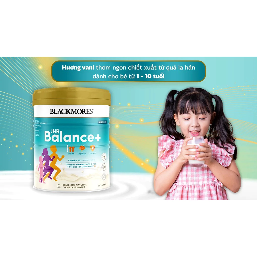 Sữa Blackmores JNR Balance + 850g cho bé từ 1-10 tuổi