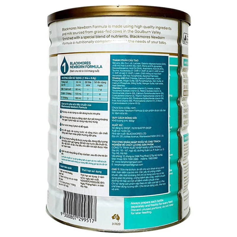Sữa Blackmores số 1 900g