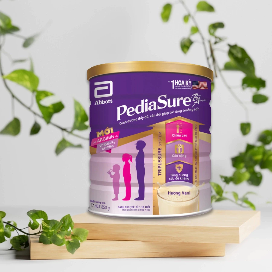 Sữa bột Abbott PediaSure BA hương vani 850g cho bé từ 1 - 10 tuổi