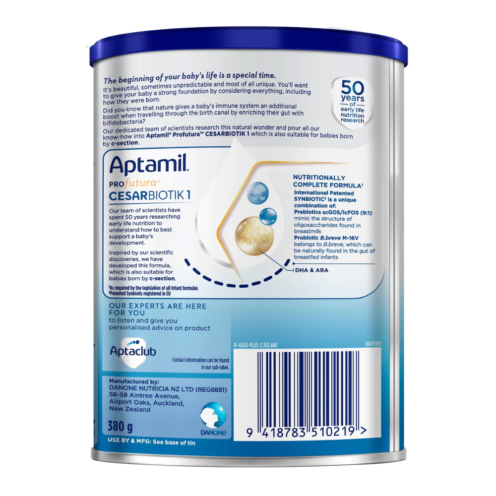 Sữa bột Aptamil Profutura Cesarbiotik số 1 380g dành cho bé 0 - 12 tháng tuổi