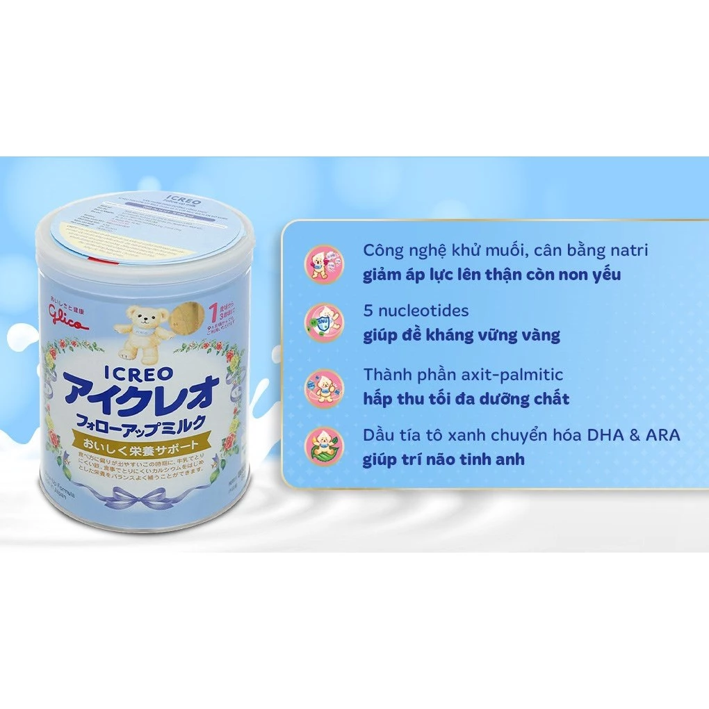 Sữa bột Glico Icreo số 1 820g