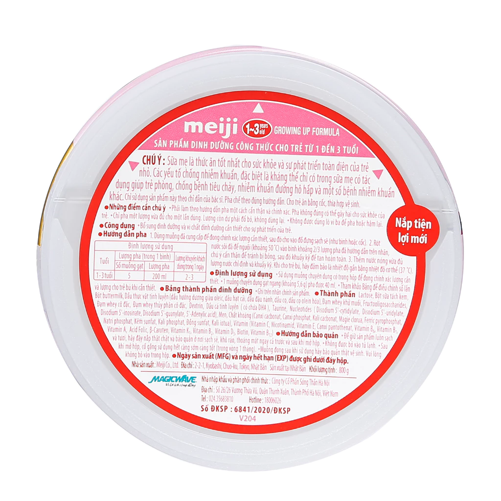 Sữa bột Meiji Growing Up Formula số 9 800g cho bé 1 - 3 tuổi