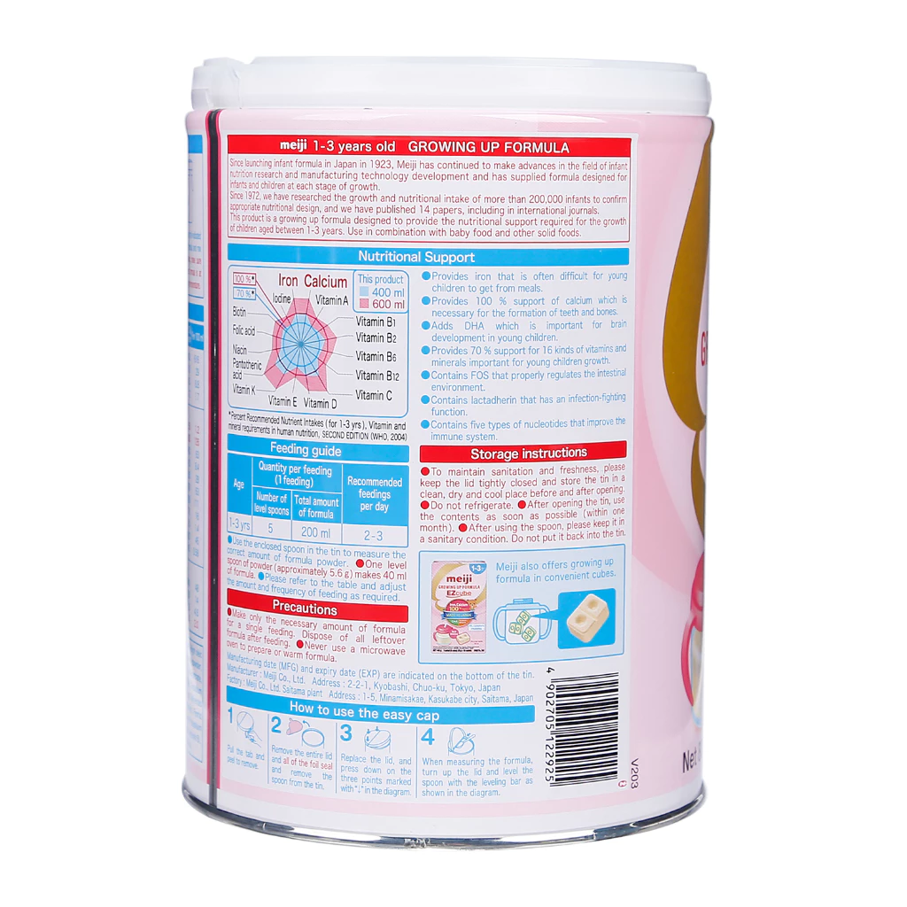 Sữa bột Meiji Growing Up Formula số 9 800g cho bé 1 - 3 tuổi