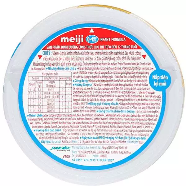 Sữa bột Meiji Infant Formula số 0 800g cho bé 0 - 1 tuổi