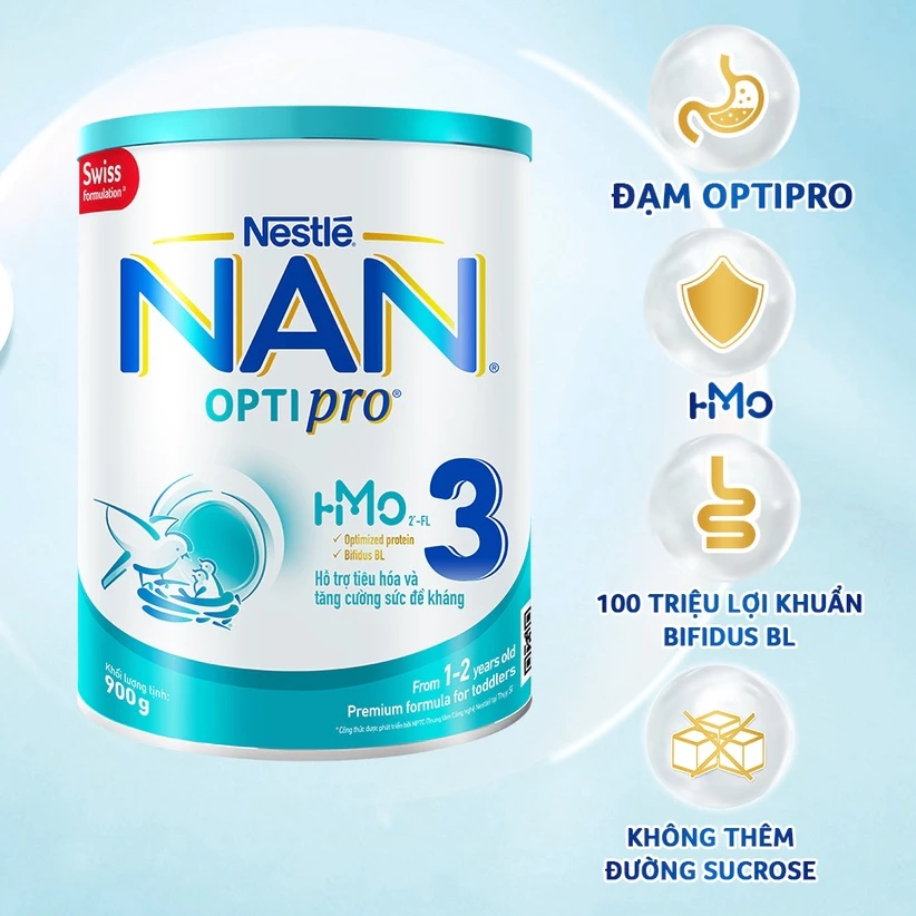 Sữa bột Nan Nga 800g số 3