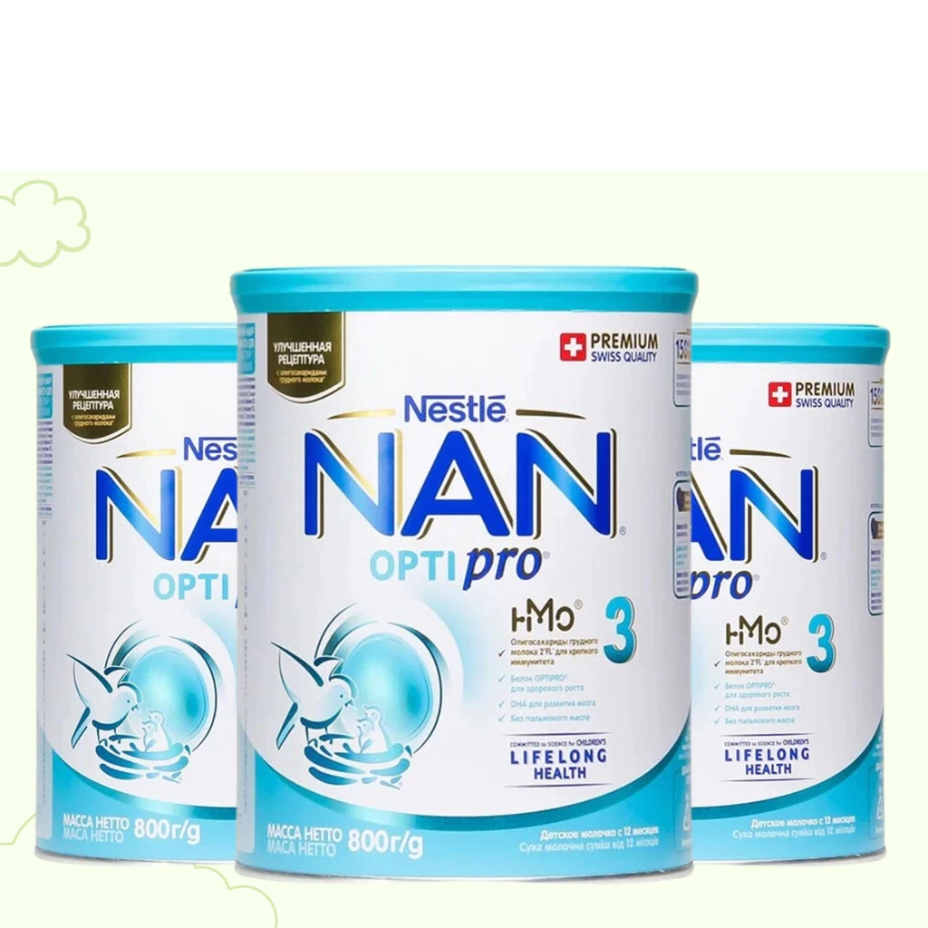 Sữa bột Nan Nga 800g số 3