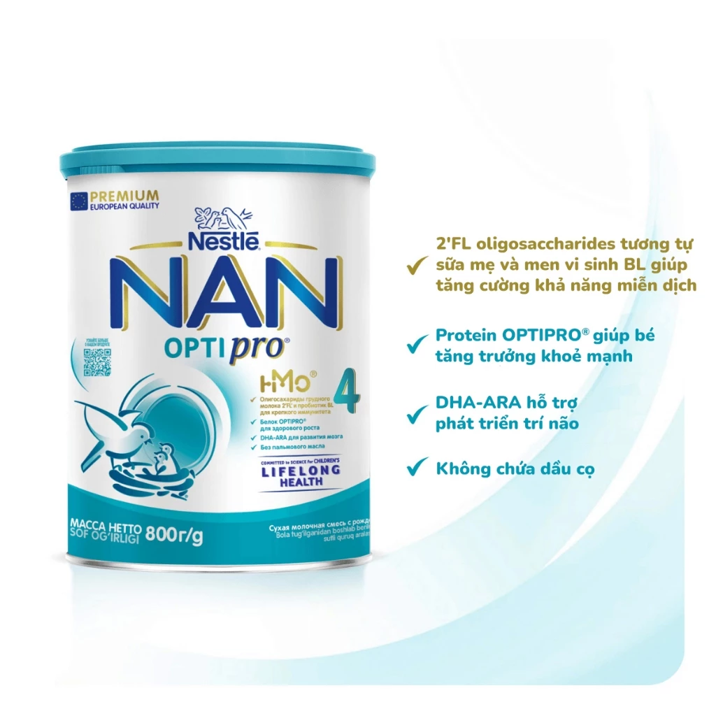 Sữa bột Nan Nga 800g số 4