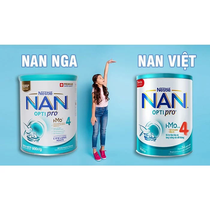 Sữa bột Nan Nga 800g số 4