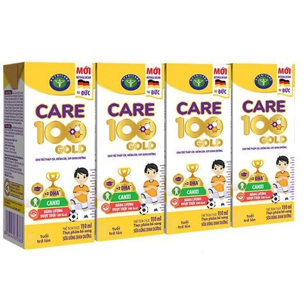 Sữa bột pha sẵn Care100 Gold+ 110ml/180ml (lốc 4 hộp)