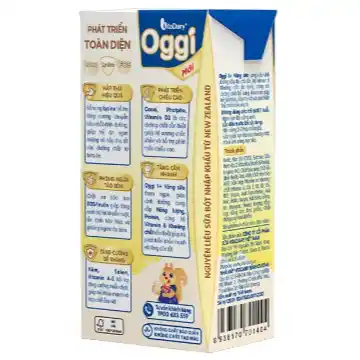 Sữa bột pha sẵn Oggi 1+ Váng sữa 110ml và 180ml (lốc 4 hộp)