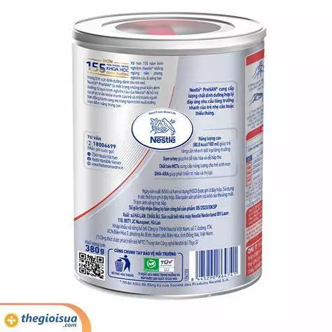 Sữa bột PreNAN 380g (trẻ sơ sinh) dành cho trẻ nhẹ cân, thiếu tháng