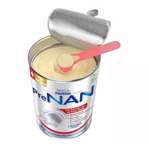 Sữa bột PreNAN 380g (trẻ sơ sinh) dành cho trẻ nhẹ cân, thiếu tháng