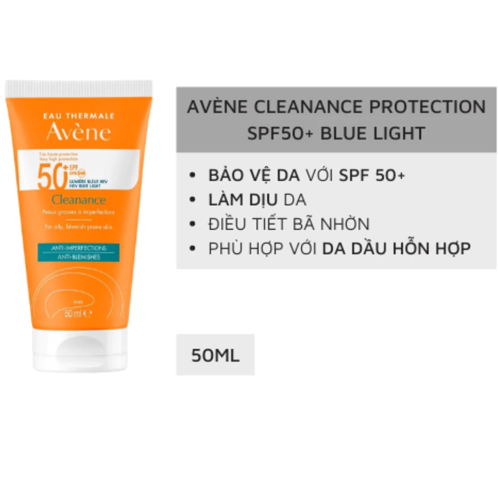 Sữa chống nắng Avène quang phổ rộng cho da dầu mụn 50ml