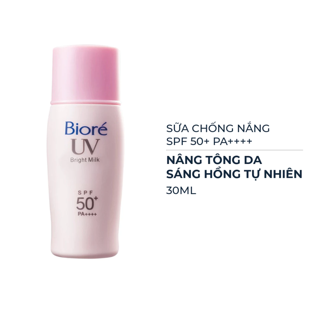 Sữa chống nắng Bioré sáng hồng tự nhiên SPF50+/PA++++ 30ml