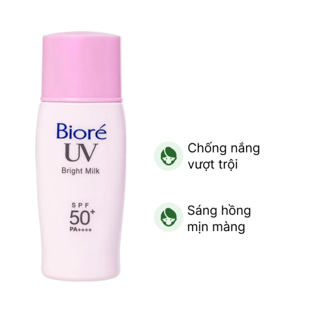 Sữa chống nắng Bioré sáng hồng tự nhiên SPF50+/PA++++ 30ml