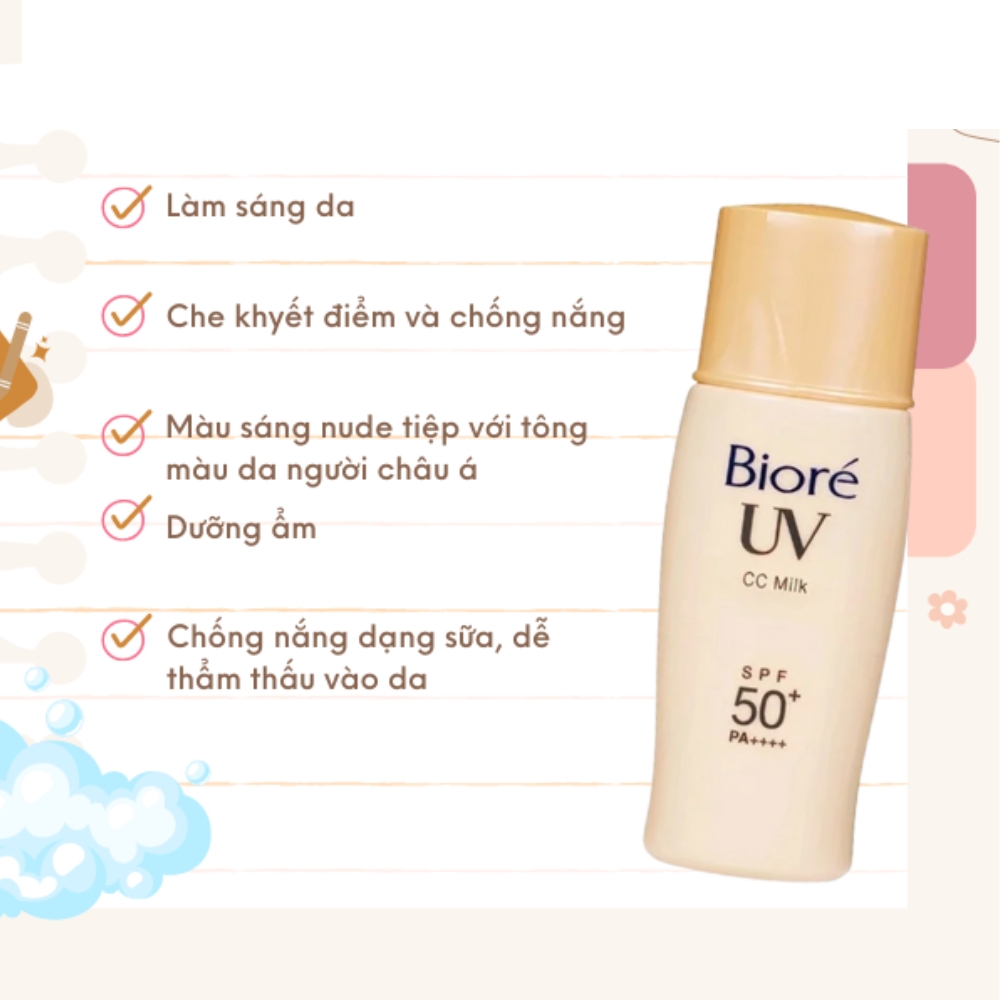Sữa chống nắng Bioré trang điểm SPF50+/PA++++ 30ml