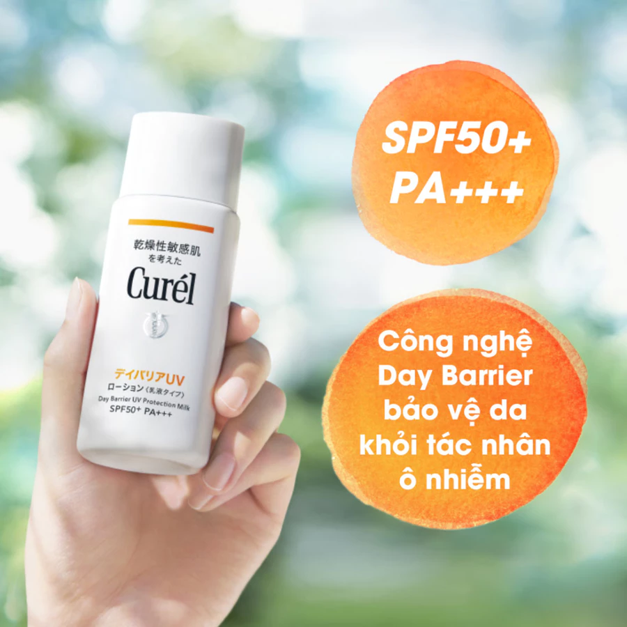 Sữa chống nắng Curél mặt & toàn thân cho da khô nhạy cảm 60ml