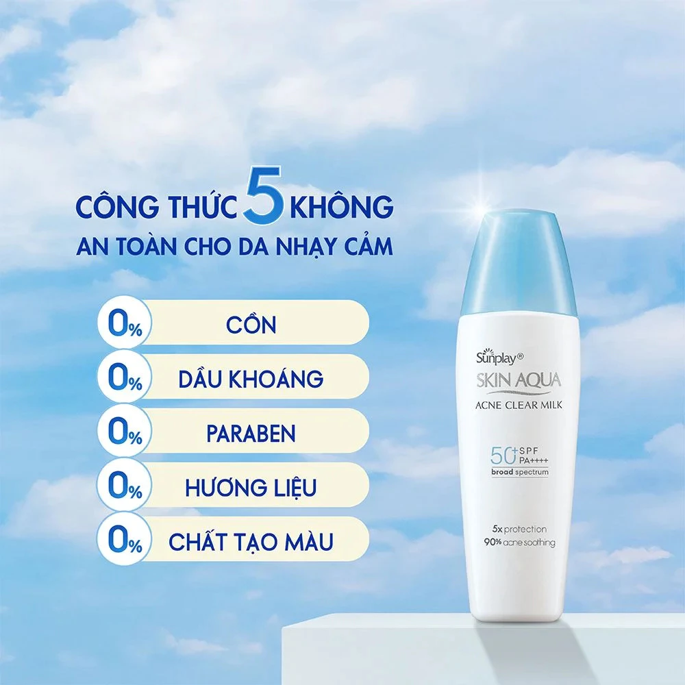Sữa chống nắng Sunplay Skin Aqua dưỡng da ngừa mụn 25g
