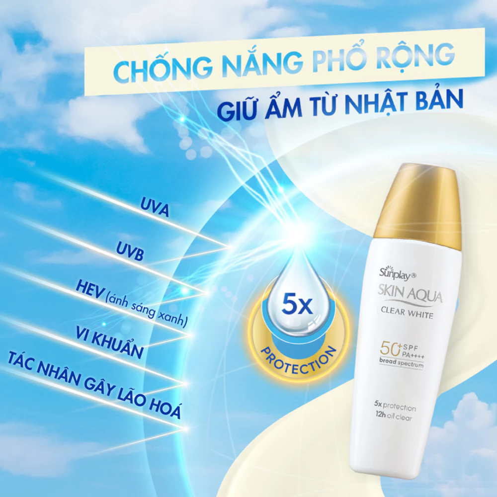 Sữa chống nắng Sunplay Skin Aqua dưỡng da sáng mịn 25g