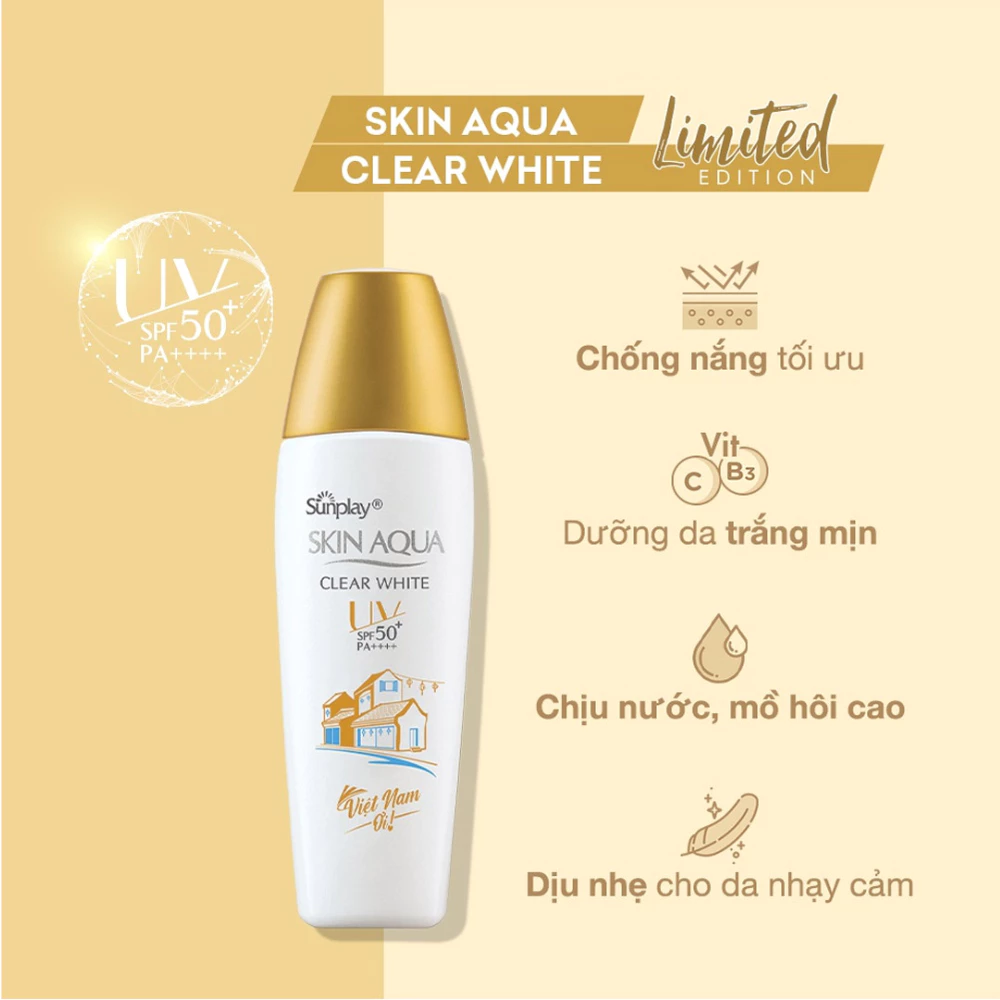 Sữa chống nắng Sunplay Skin Aqua dưỡng da sáng mịn 25g