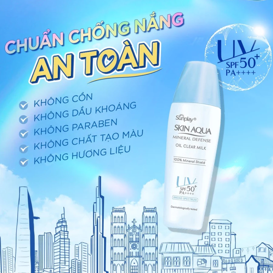Sữa chống nắng Sunplay vật lý bảo vệ da giảm dầu 25g