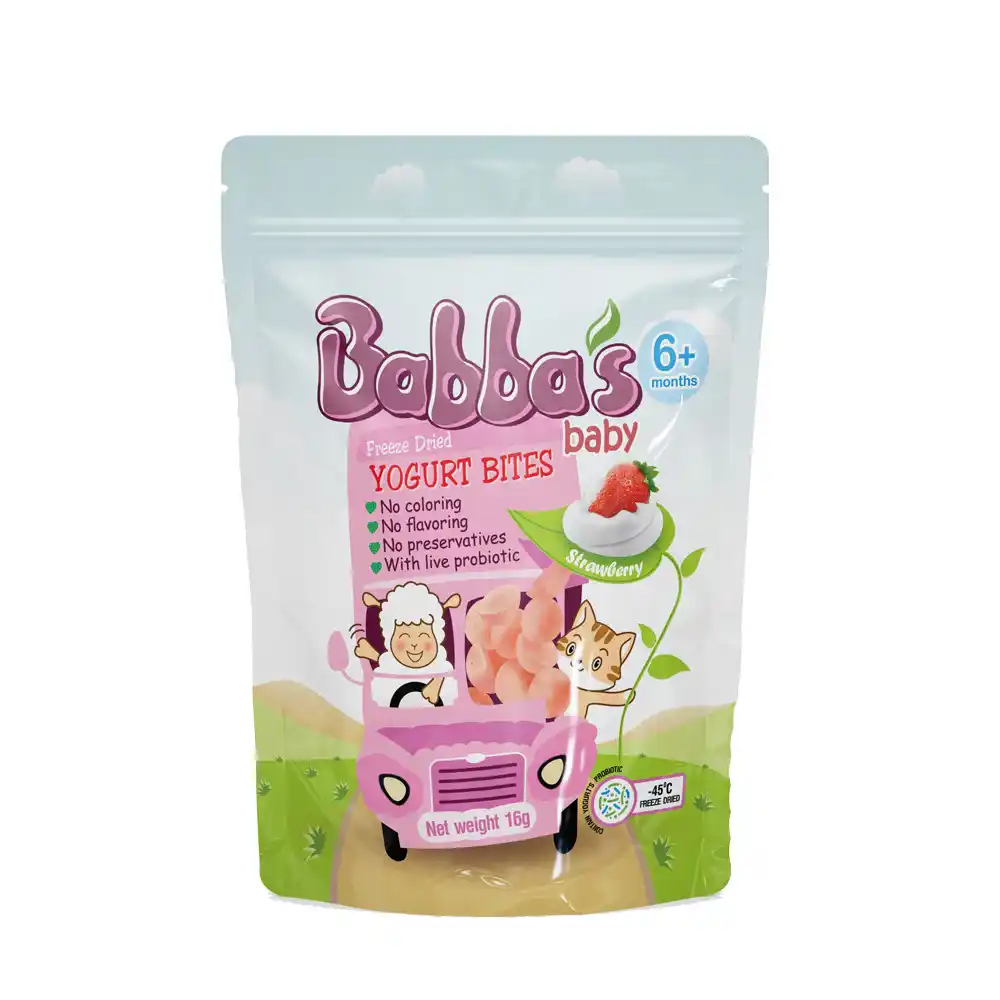 Sữa chua sấy lạnh Babba's vị dâu/xoài/chuối/thanh long đỏ 45g