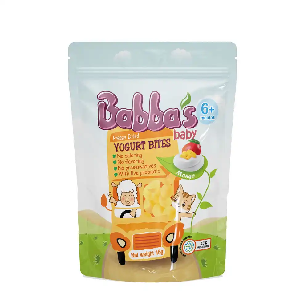 Sữa chua sấy lạnh Babba's vị dâu/xoài/chuối/thanh long đỏ 45g