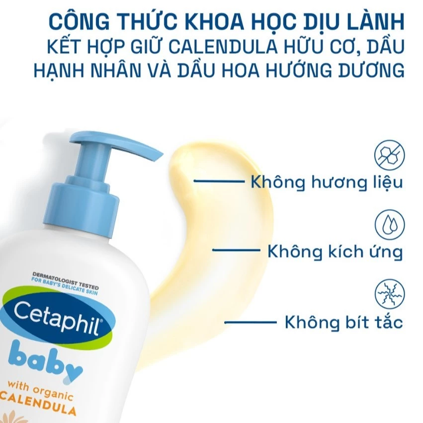 Sữa dưỡng ẩm Cetaphil dịu lành cho bé tinh chất hoa cúc 400ml