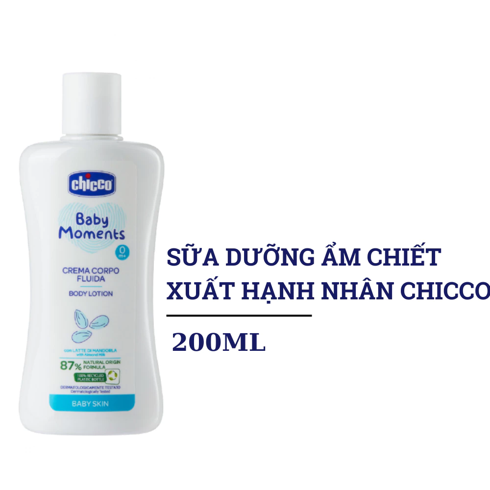 Sữa dưỡng ẩm chiết xuất hạnh nhân 0M+ Chicco 200ml