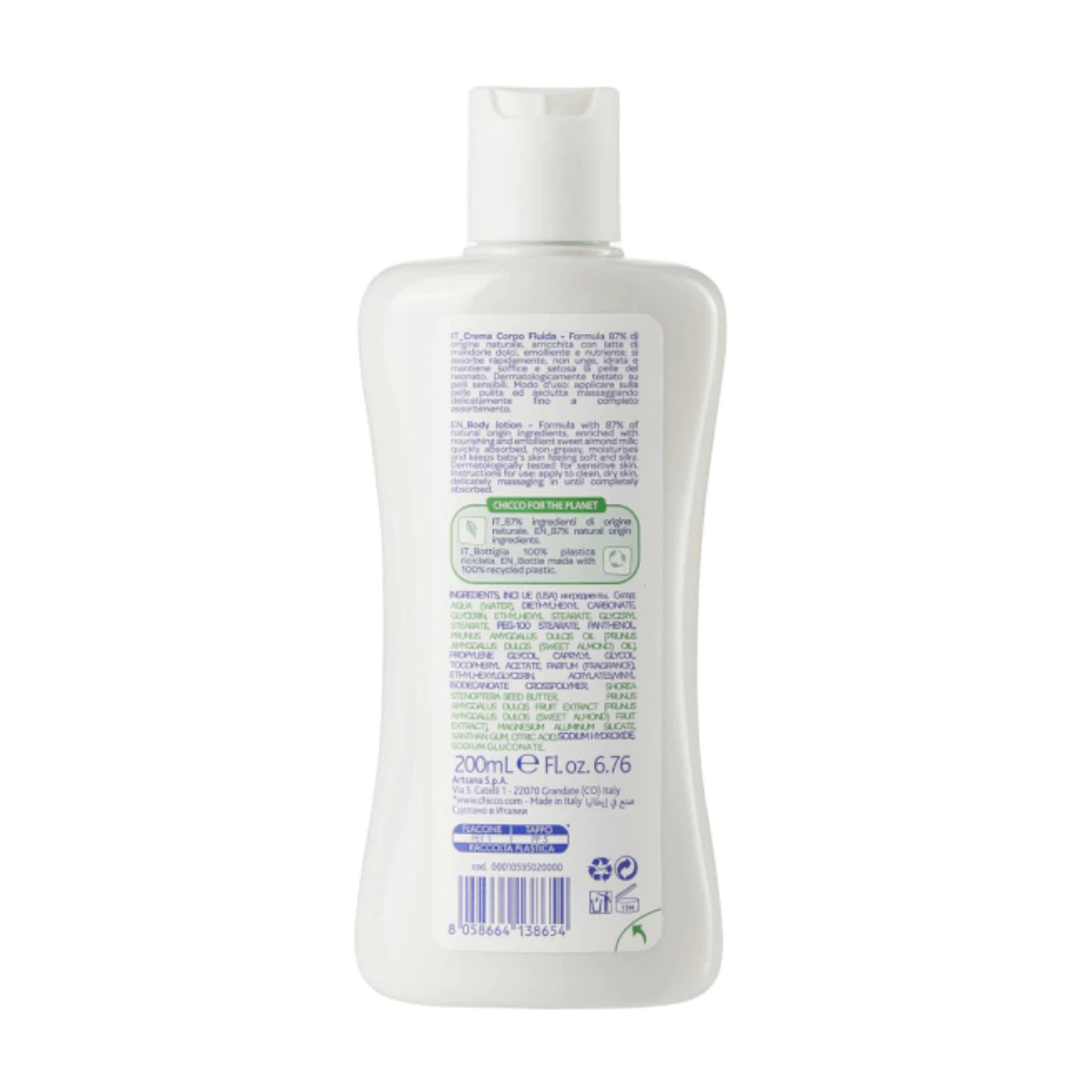 Sữa dưỡng ẩm chiết xuất hạnh nhân 0M+ Chicco 200ml