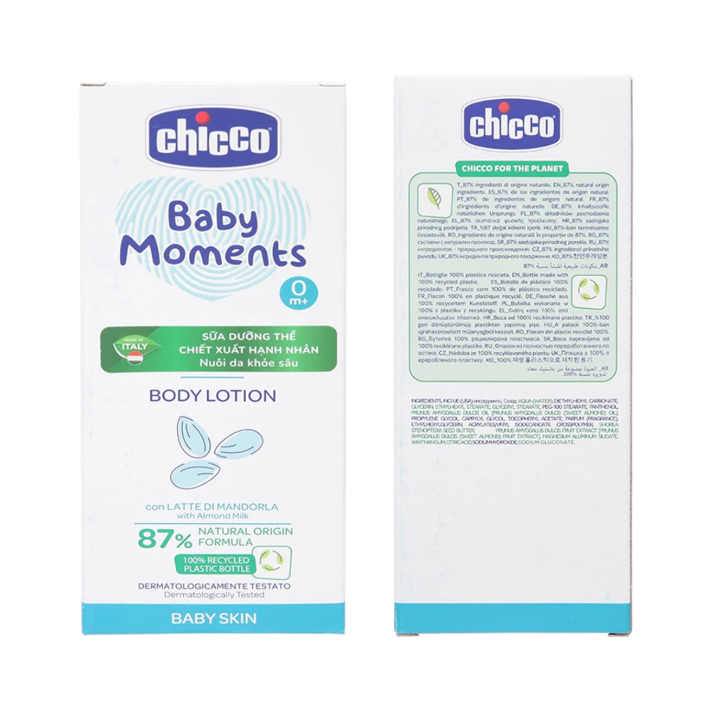 Sữa dưỡng ẩm chiết xuất hạnh nhân 0M+ Chicco 200ml
