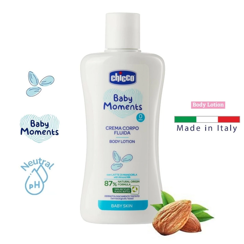 Sữa dưỡng ẩm chiết xuất hạnh nhân 0M+ Chicco 200ml
