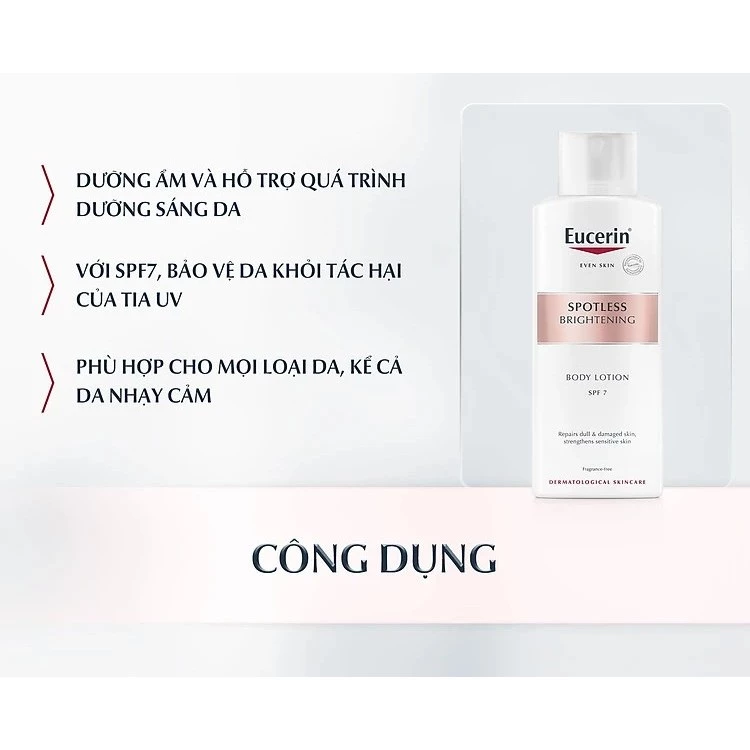 Sữa dưỡng thể Eucerin làm sáng da SPF 7 250ml