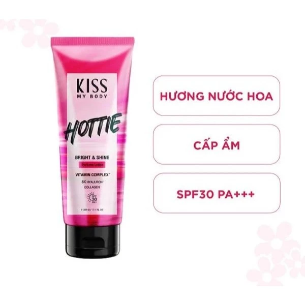 Sữa dưỡng thể Kiss My Body chống nắng SPF30 PA+++  hương Hottie/Delight 200g