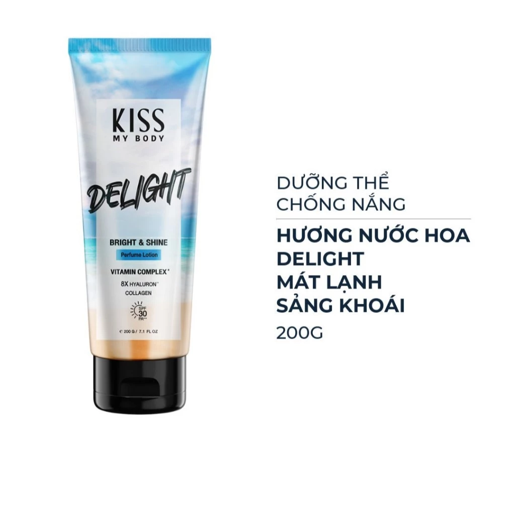 Sữa dưỡng thể Kiss My Body chống nắng SPF30 PA+++  hương Hottie/Delight 200g