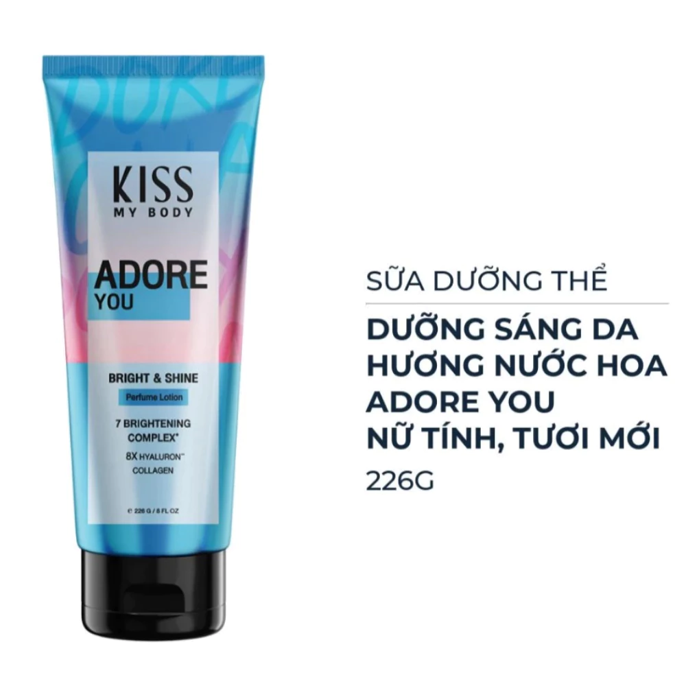 Sữa dưỡng thể Kiss My Body sáng da 226g