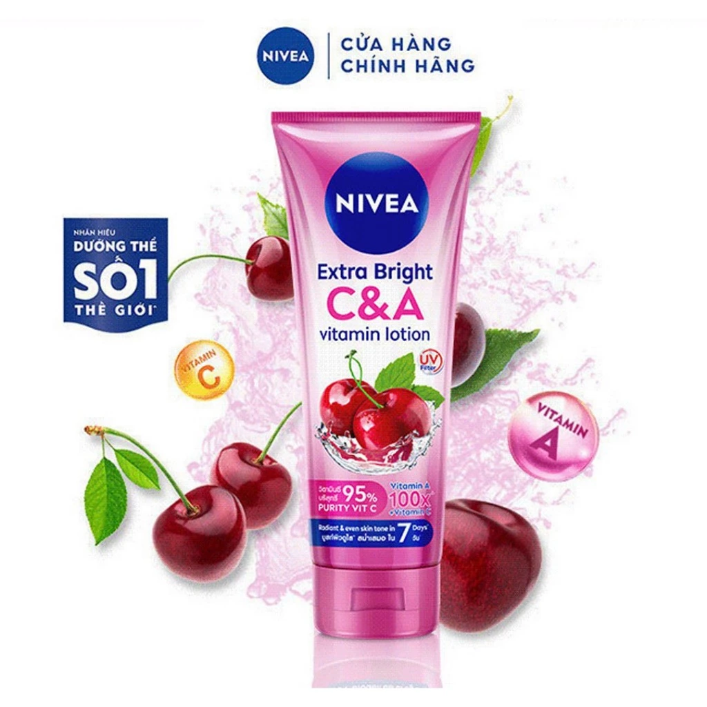 Sữa dưỡng thể Nivea dưỡng sáng da Vitamin C & A 180ml