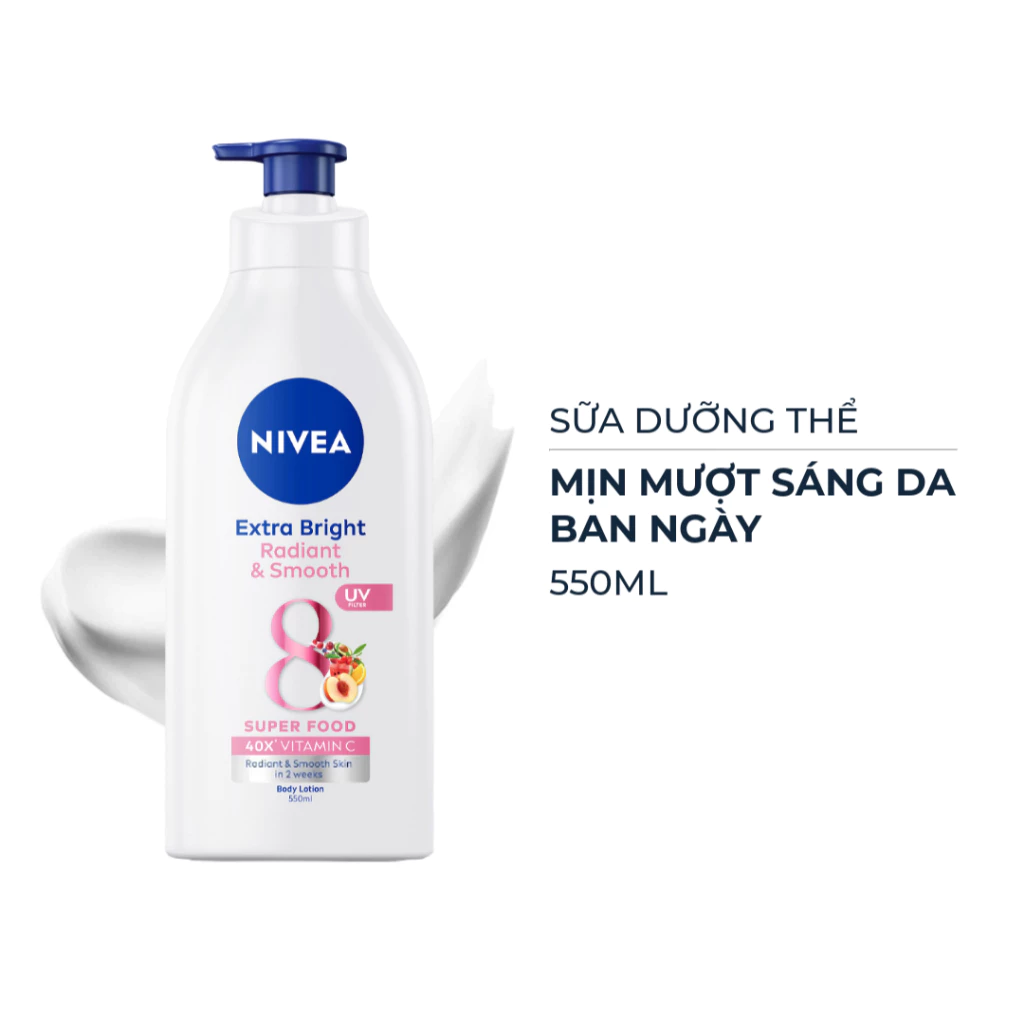 Sữa Dưỡng Thể Nivea Mịn Mượt Sáng Da Ban Ngày 550ml