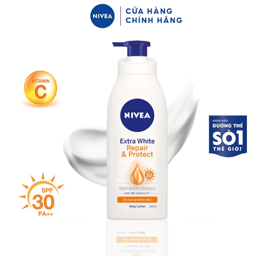 Sữa dưỡng thể nivea phục hồi & chống nắng ban ngày SPF30 PA+++ 350ml