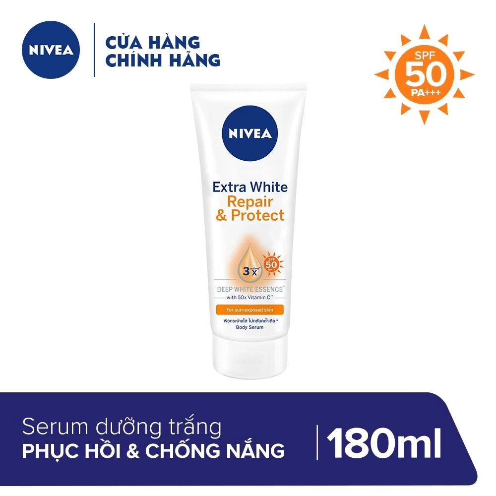 Sữa dưỡng thể Nivea phục hồi & chống nắng ban ngày SPF50 PA+++ 180ml