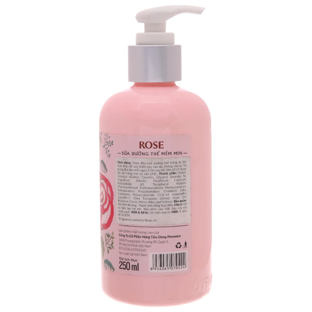 Sữa dưỡng thể Purité mềm mịn hương Hoa Hồng 250ml